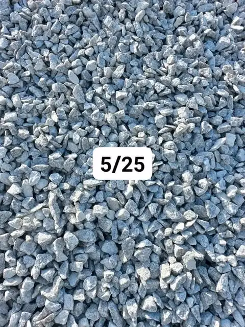 Crushed 5/25 gravel ready for delivery